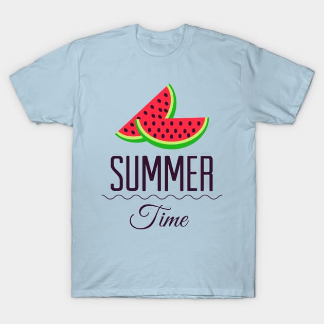 Watermelon, Summer Time T-Shirt by MinnieWilks